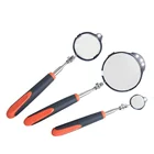 1 шт. 910 мм Регулируемая ремонт транспортного средства шасси телескопическое зеркало для осмотра с светодиодный светильник, маленького размера, круглой формы с диаметром 32 мм