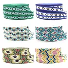 Эластичная лента для шитья, 16 мм, с разноцветным геометрическим принтом