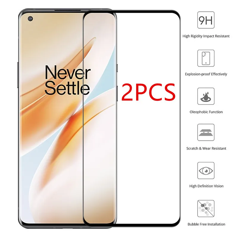 

2Pcs New 3D Tempered Glass for Oneplus 8 pro 7Pro Safety Full Screen Protectors on One plus 8 7 Pro Surface Protective Film