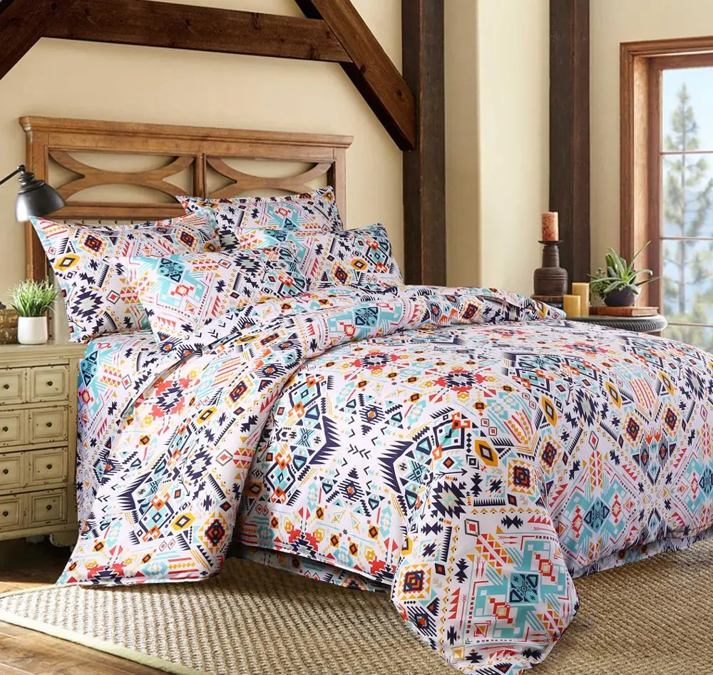 

3D Comforter Bohemian Bedding Sets Winter Quilt Cover Mandala Duvet Cover Set National Style Pillowcase King Size Bedding Set