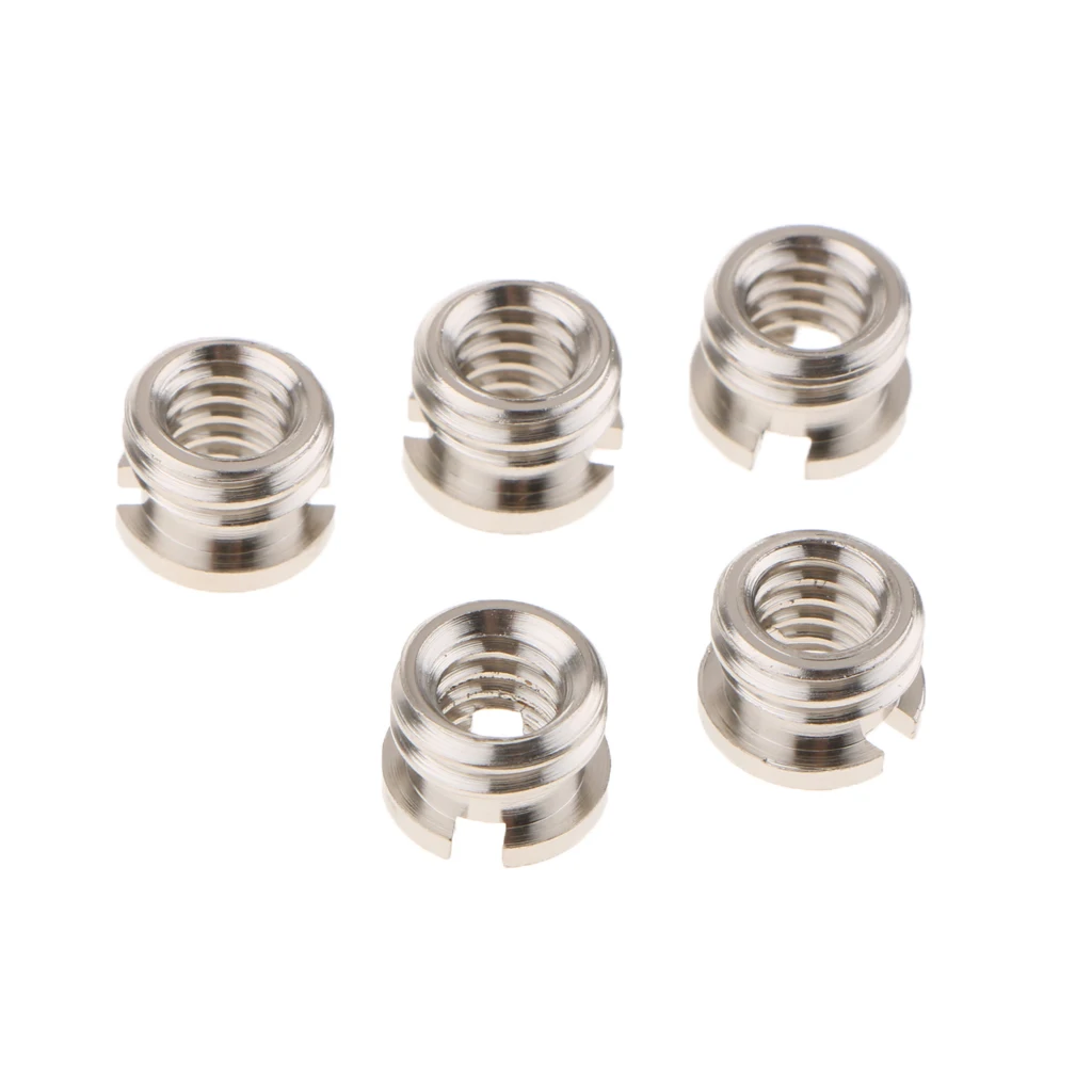 

5x Light Stand Converter Screw 1/4" Female to 3/8" Male for Studio Flash Light Hot Shoe Mount Photography Accessory
