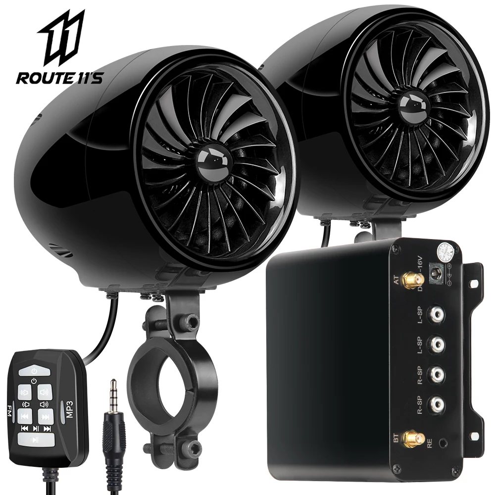 

Motorcycle Audio Speaker Audio System Waterproof Audio Moto Bluetooth Supports RV, Golf Cart, Motorcycle, ATV, UTV
