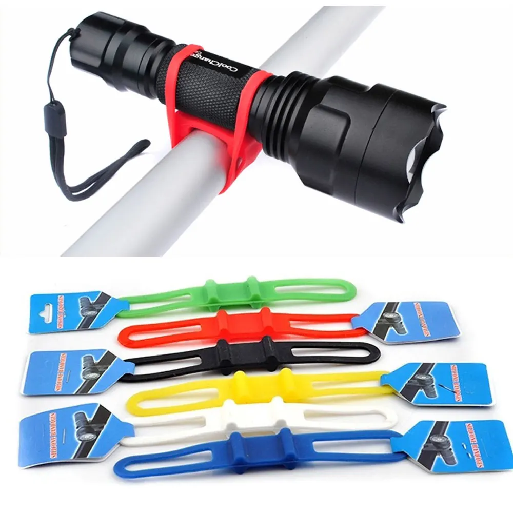 4 шт. велосипедный руль силиконовый ремешок Велоспорт светильник держатель