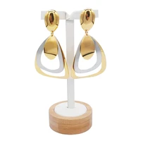 exquisite african metal drop earring for women gold color hollow glossy surface dubai wedding jewelry gift gold earrings