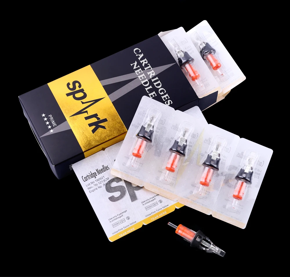 16 шт. SPARKCARTRIDGE иглы татуировки Радуга картридж Magnum и изогнутым направлением работы Magnum#10#12(0,30 мм и 0,35 мм игла) 1205/07/09/11/13M1 или см