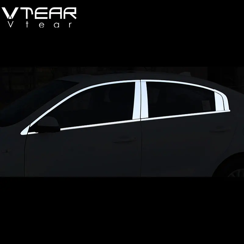 

Vtear для Kia Rio 4, аксессуары, накладка на окно автомобиля, хромированная Стайлинг, пластина, внешние детали для стайлинга автомобиля 2017-2019