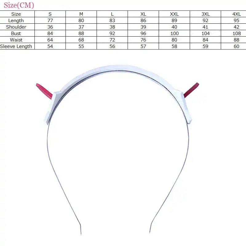 

ROLECOS Game DARLING Zero Two Cosplay Costume Dress DARLING in the FRANXX 02 Cosplay Costume Women Cosplay Sexy Dress Headband