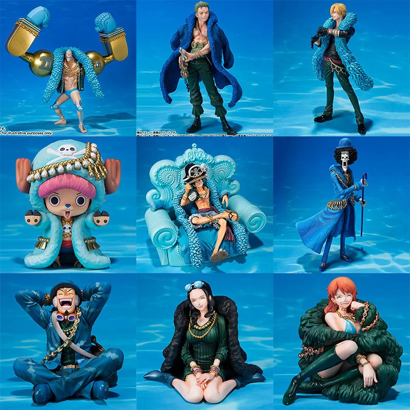 

20 Anniversary One Piece Figure Anime Ver. Luffy Zoro Chopper Sanji Robin Franky Usopp Nami Brook Action Figure Pvc Model Toy