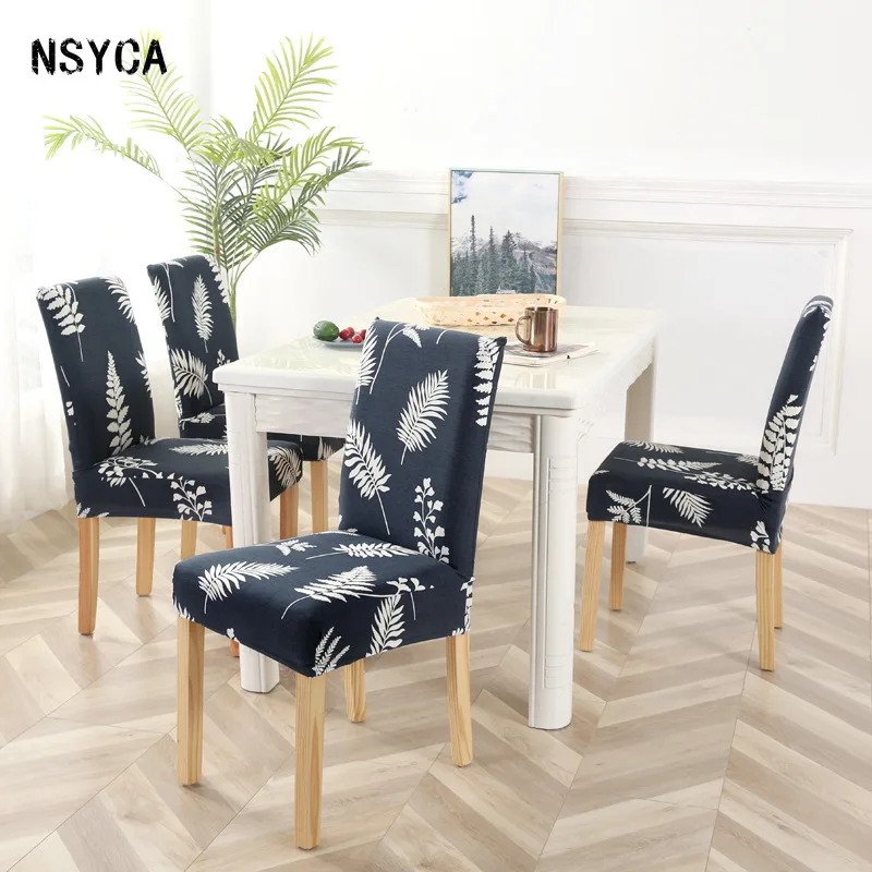 

Home Chair Covers Spandex Elastic Chair Cover Washable Antifouling Dining Room Chair Cover Detachable Office Wedding Chair Cover