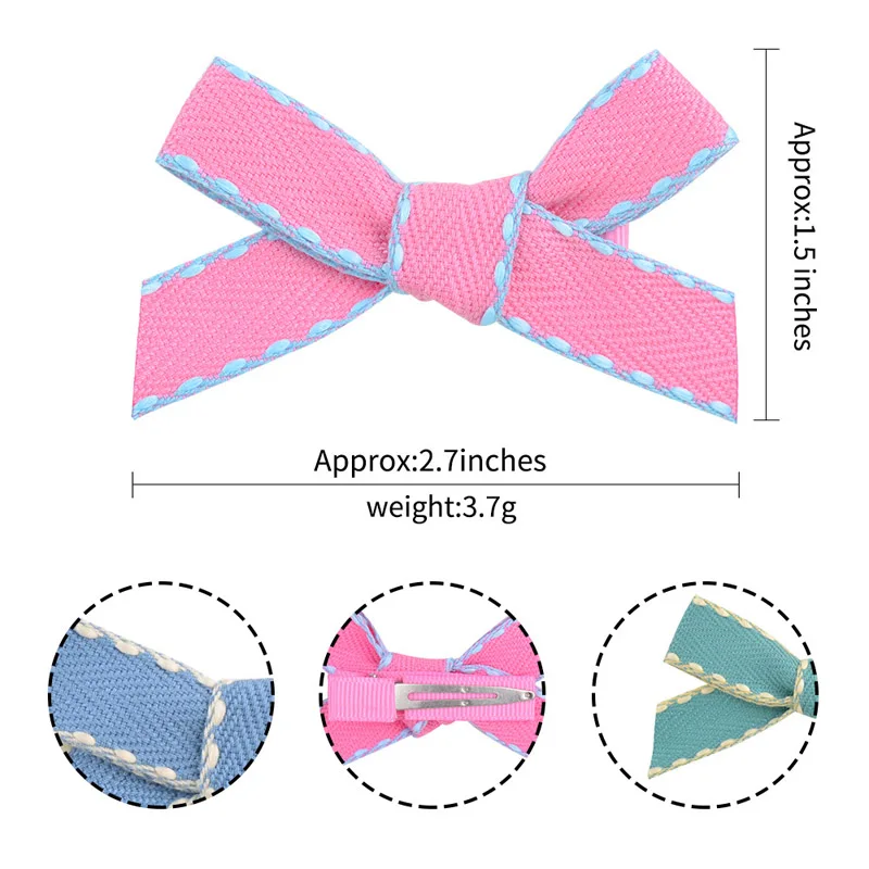 1pc Kids Cottton Bows Clip Hairpinss For Women Autumn and Winter Schoolgirls Hair Accessories Lovely Bow Barrettes Gifts | Детская