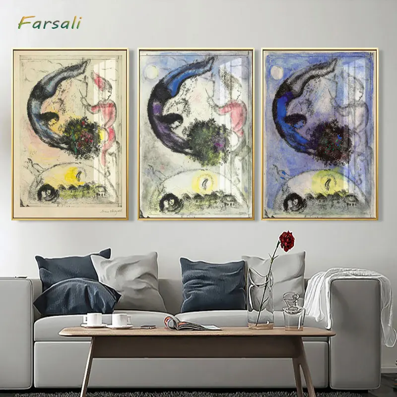 

Abstract Fashion Vintage Couple Flower Wall Art Canvas Painting Nordic Posters And Prints Wall Pictures For Living Room Décor