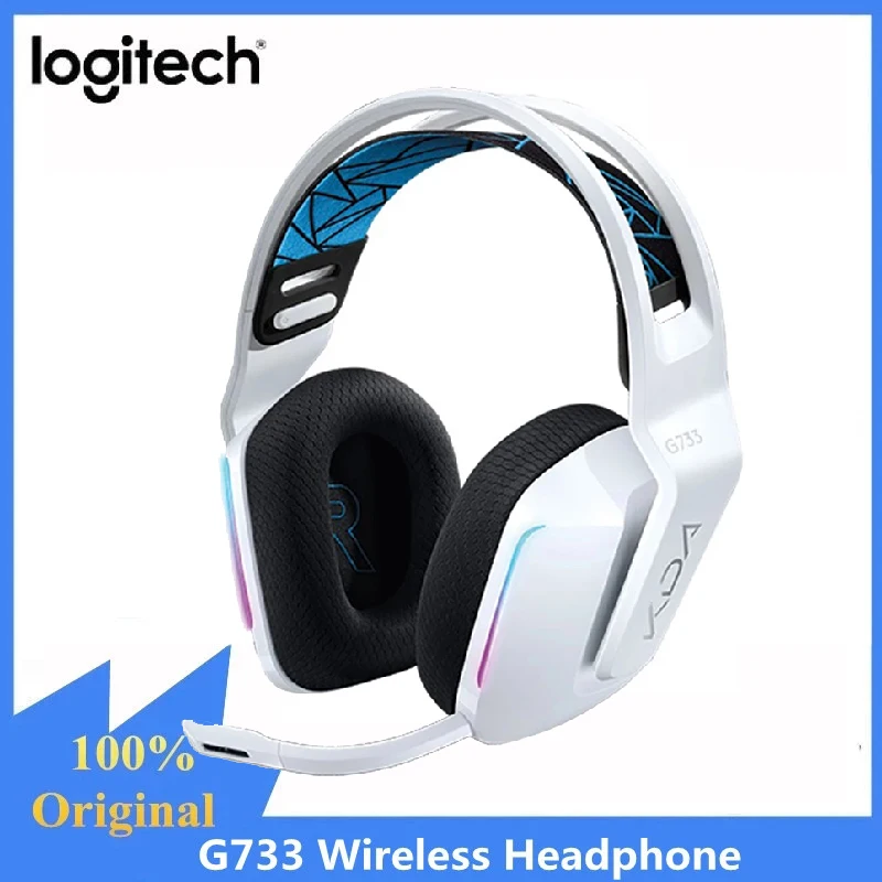 Promotion!!! Logitech G733 Wireless Gaming Headphone RGB DTS Headset 7.1 Surround Sound LIGHTSPEED Rechargeable | Электроника