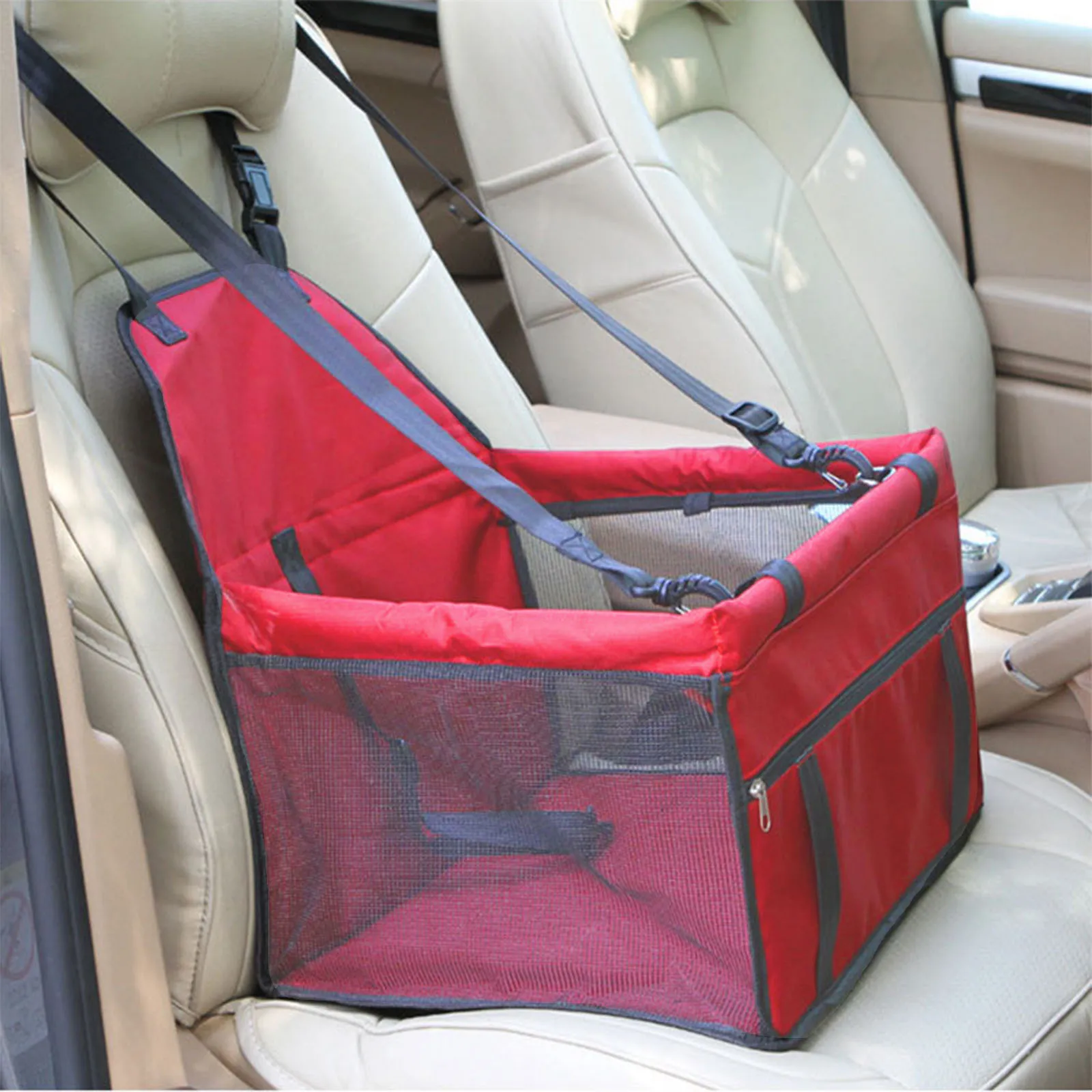 Kaufen Auto Matte Korb Seat Protector Abdeckung Pet Liefert Atmungsaktive Träger Käfig Mesh Tasche Wasserdicht Geruchlos Anti-Slip Universal Front