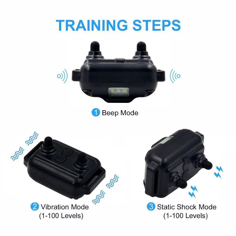 

pet 800m Electric Dog Training Collar Pet Remote Control Waterproof Rechargeable with LCD Display for All Size Bark-stop Collars