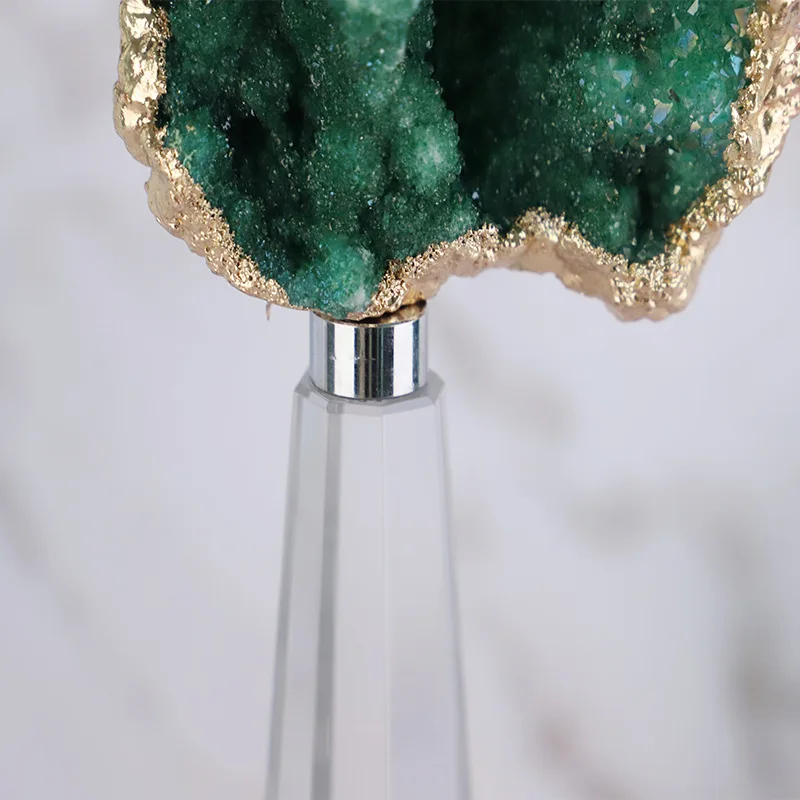 Скульптура из натурального агата с многоугольником K9 Хрустальная основа