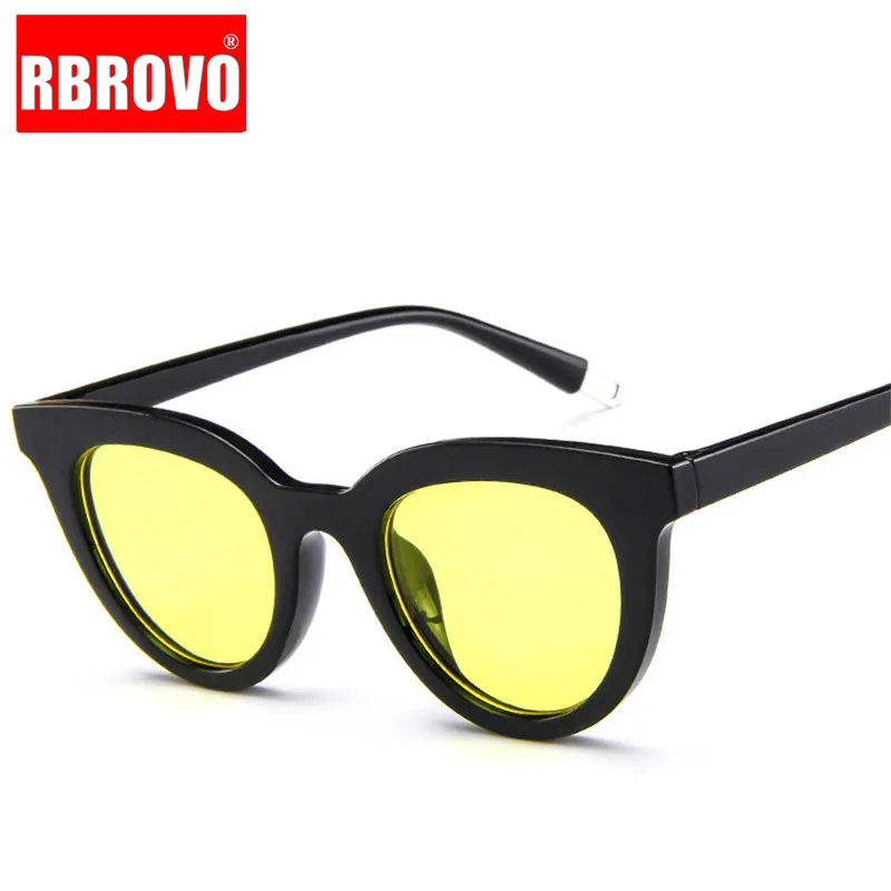 RBROVO, маленькая оправа, Cateye, солнцезащитные очки для женщин, роскошные, солнцезащитные очки, классика, Ретро стиль, пластик, для улицы, очки, UV400, Gafas De Sol Mujer