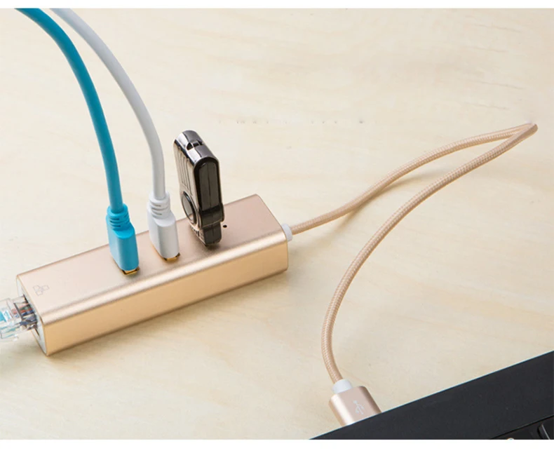 3-портовый КОНЦЕНТРАТОР USB 2 0 с адаптером Ethernet LAN соединительный кабельный