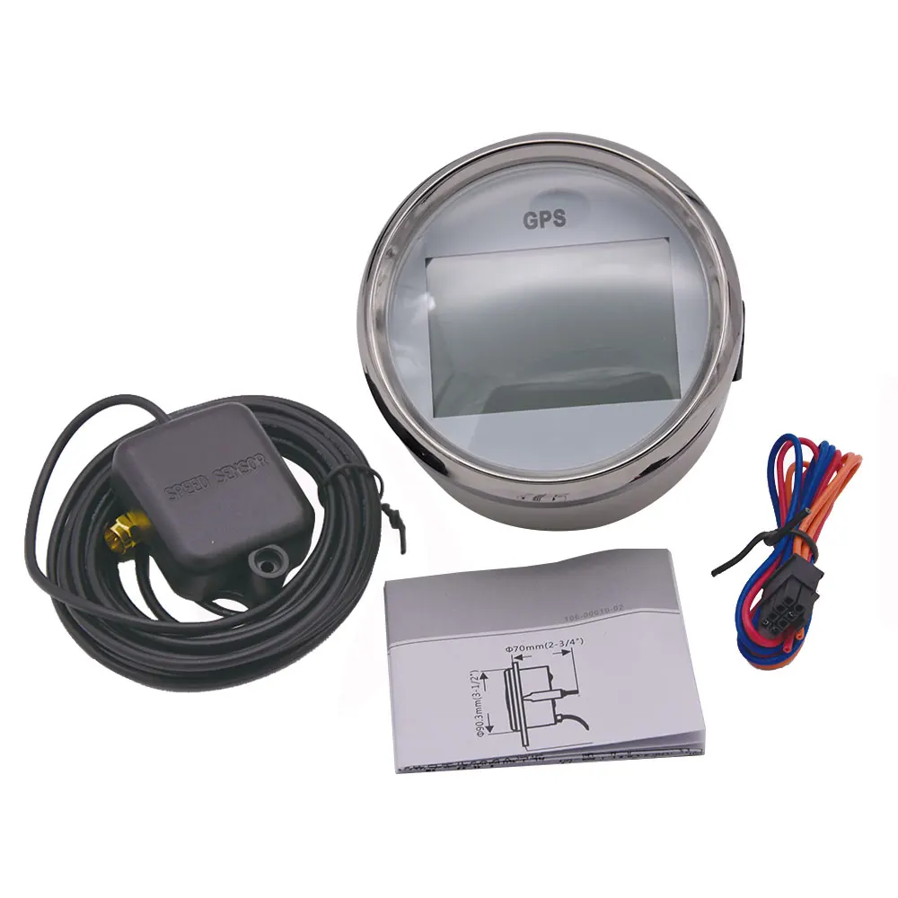 85 мм gps одометр 0-999 узлов км/ч mph 12 V/24 V lcd цифровой спидометр автомобиля с подсветкой морской яхты Мотоцикл лодка автомобиль