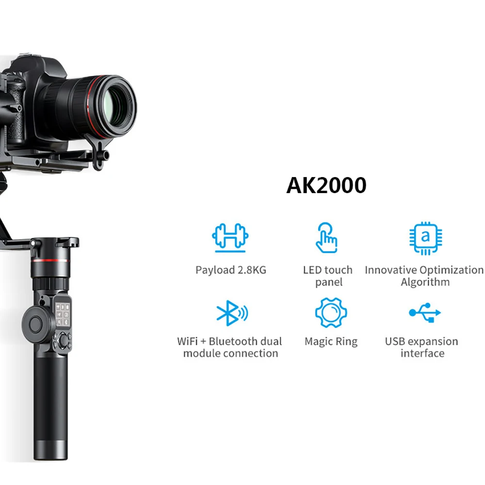 FeiyuTech AK4000 AK2000S 3 осевой стабилизатор для камеры ручной Sony Canon 5D Panasonic GH5 Nikon 2 8 кг 4