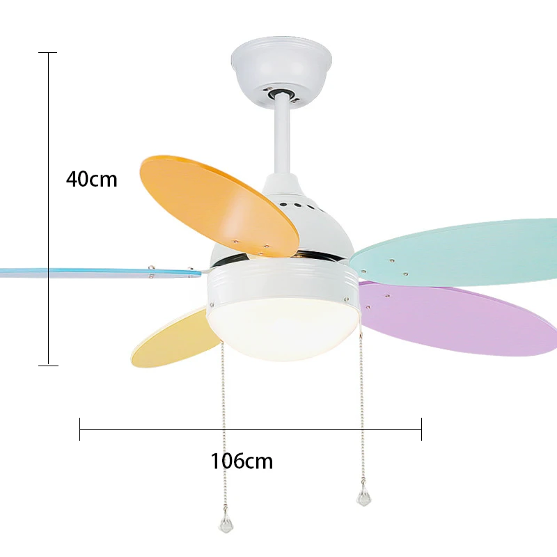 

42 Inch children's led ceiling fan lamps with lights remote control ventilator lamp bedroom decor modern fans Reversible ceeling