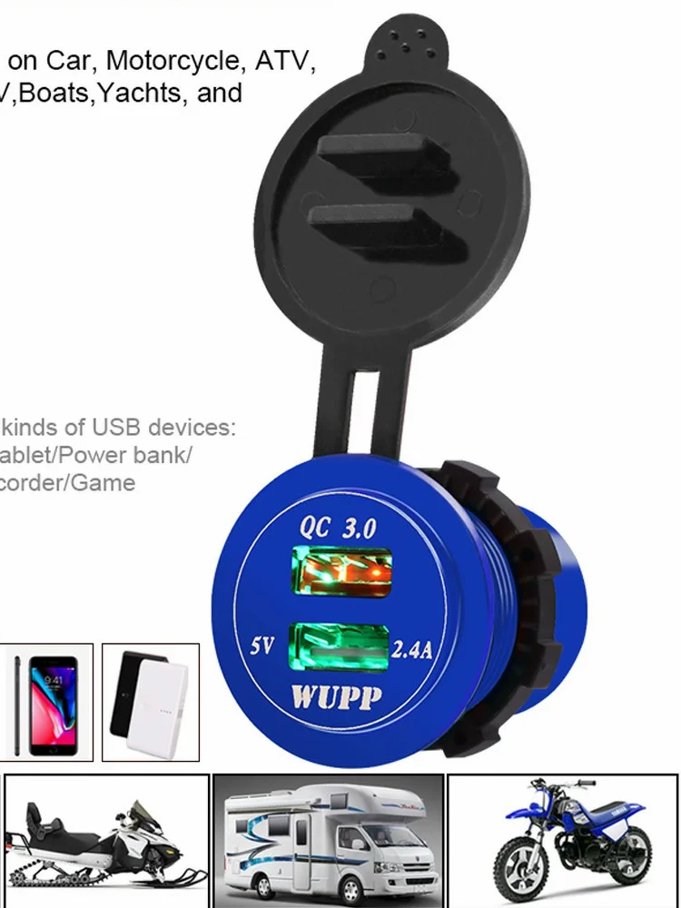 Автомобильное быстрое зарядное устройство QC 3 0 адаптер питания двойной USB