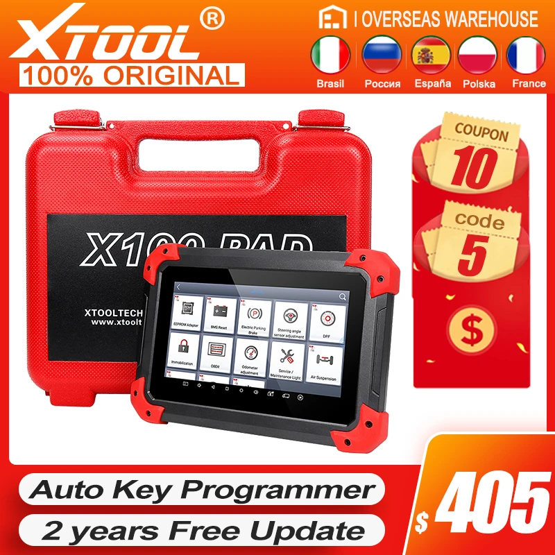 Автомобильный диагностический сканер Xtool X100 PAD obd2 считыватель кодов IMMO EPB DPF BMS