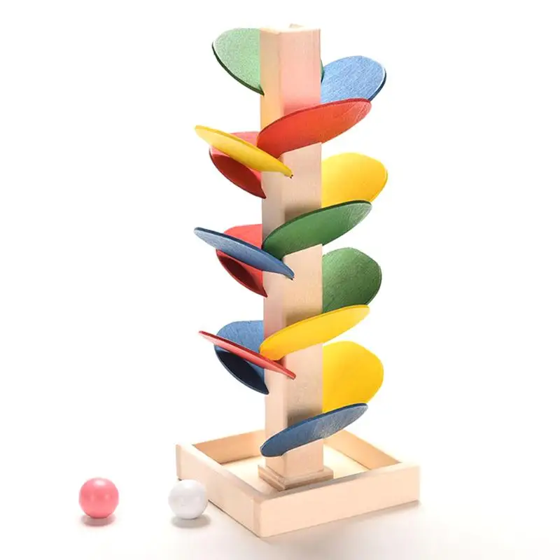 

Wooden Tree Marble Ball Run Track Game Children Educational Toy