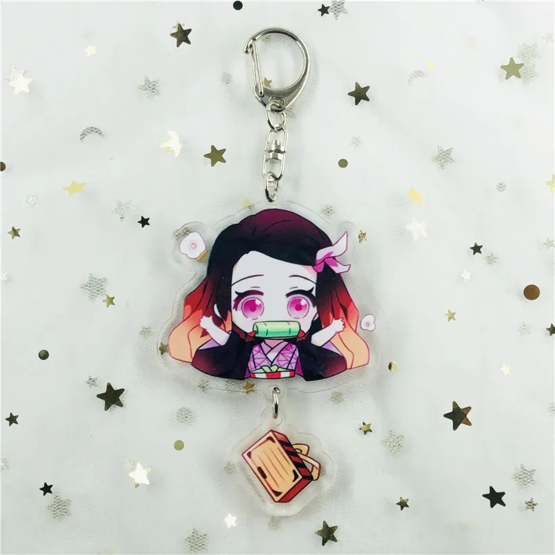 Брелок Аниме рассекающий демонов брелок Tanjirou Kamado Nezuko Tomioka Giyuu Kimetsu No Yaiba акриловое