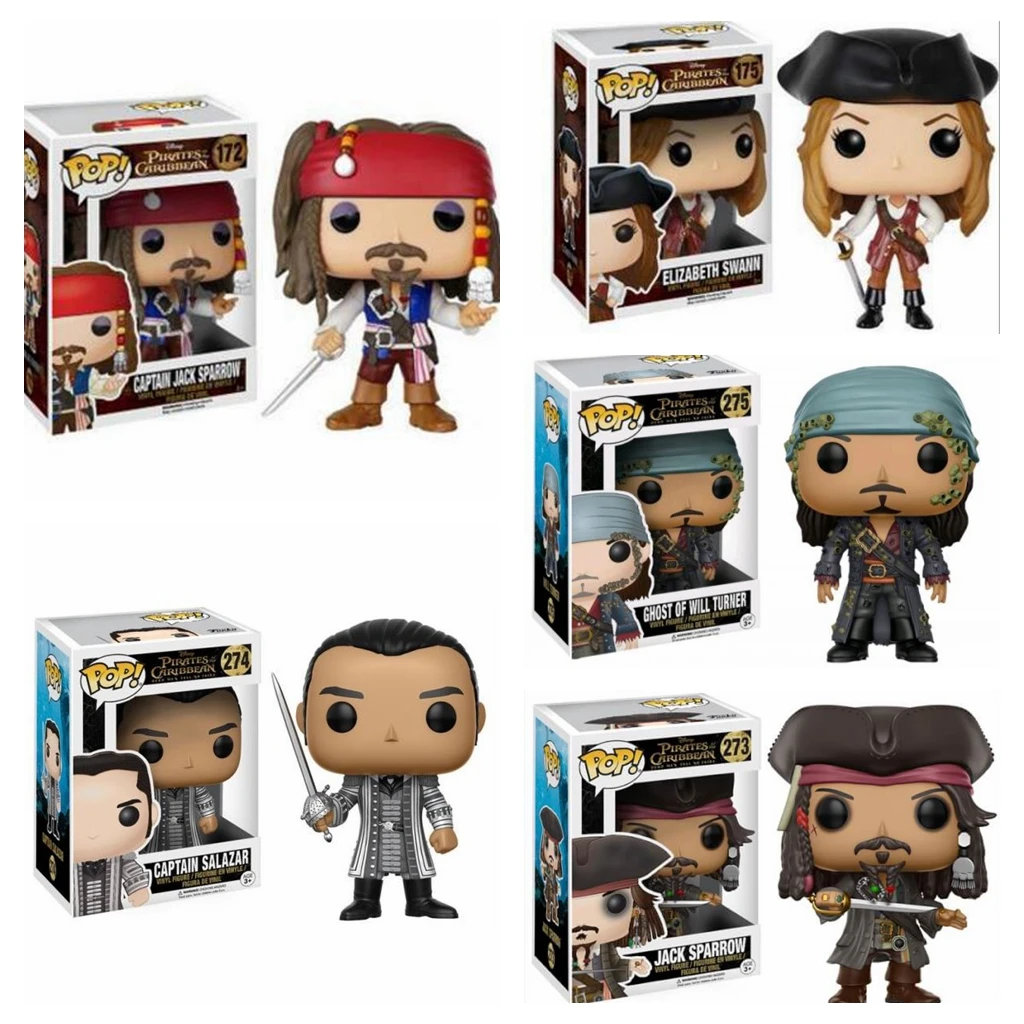 Funko POP Пираты Карибского моря Карибский Капитан Джек Воробей Салазар Елизаветы