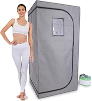 full size portable steam sauna bigger sauna tent 2022 new trend full body sale relaxation with remote control foldable chair
