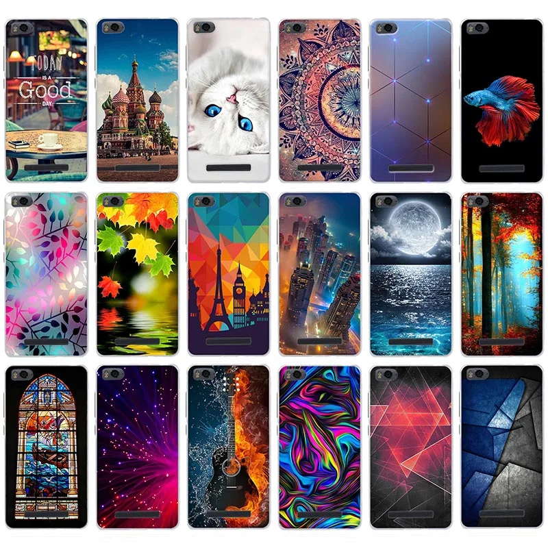 Чехол из ТПУ Для Xiaomi Mi4c Mi 4c мягкие силиконовые гелевые чехлы для телефонов 3D
