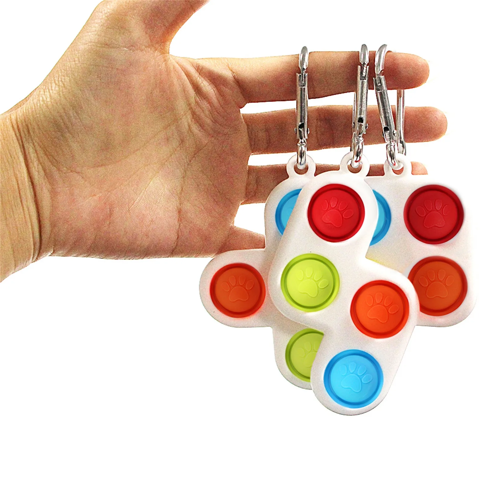 

New Decompression Dimple Fidget Key Chain Pendant Anti-anxiety Stress Relief Key Ring Toys Novelty Reliever Autism Toys 2021