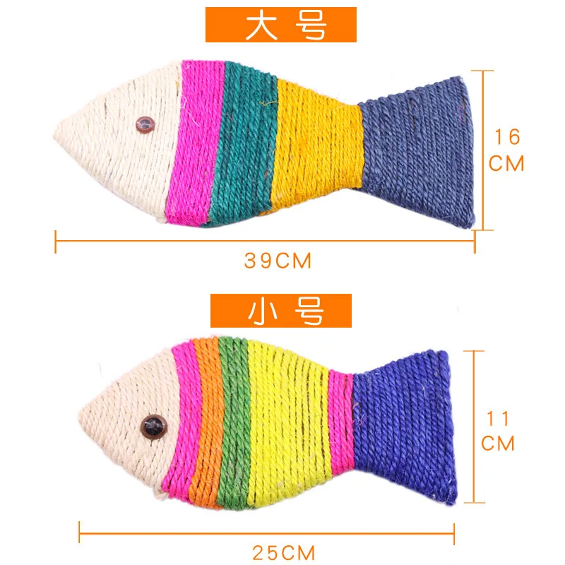 

New pet fish shaped sisal board cat toy grinding claw interactive Teaser cat toy cat claw plate pet products