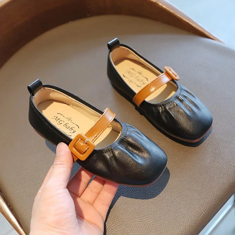 

Spring Girls Shoes Square Toe Boat Shoes For Big Girls Kids Ballet Flats Mary janes Children Shoes Buckle Flats Princess Shoe