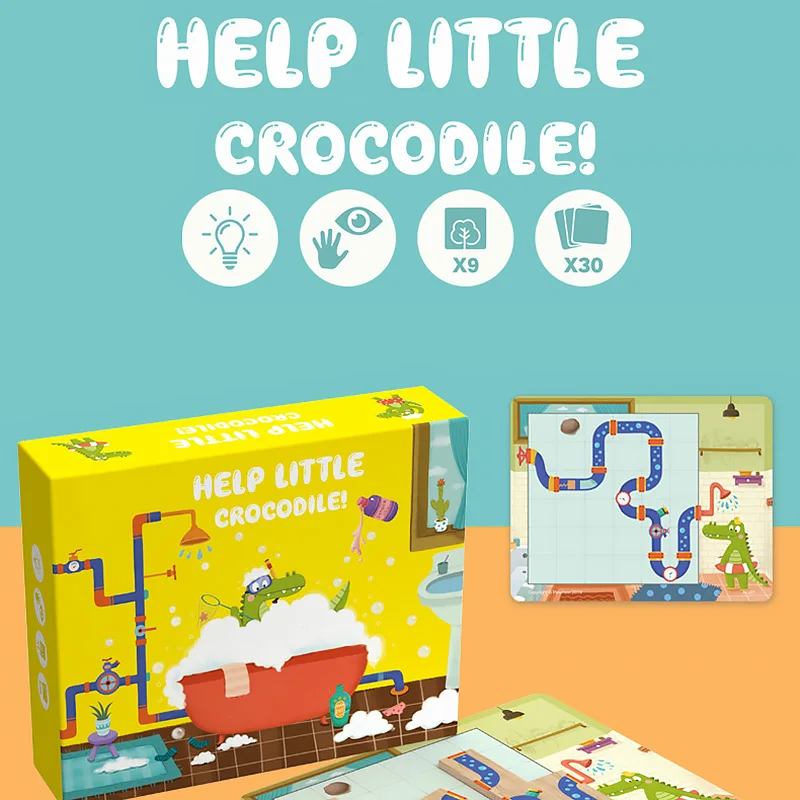 

Challenge Children Educational Toys Help Little Crocodile Bathing Maze Game Puzzle Training Thinking Toy Gift