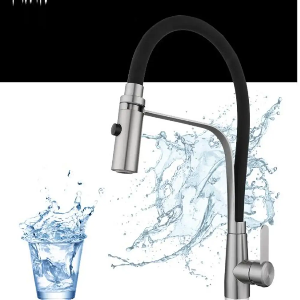 

Kitchen Basin Sink Faucet 360 Degree Swivel Spout Single Lever Pull Out Kitchen Sink Tap Pull Down Kitchen Mixer Tap with Swivel