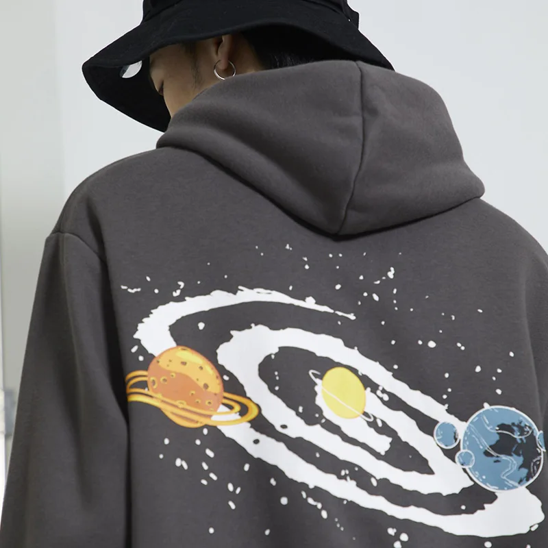 Вселенная футболка Теория большого взрыва с принтом пуловер начёсом толстовка