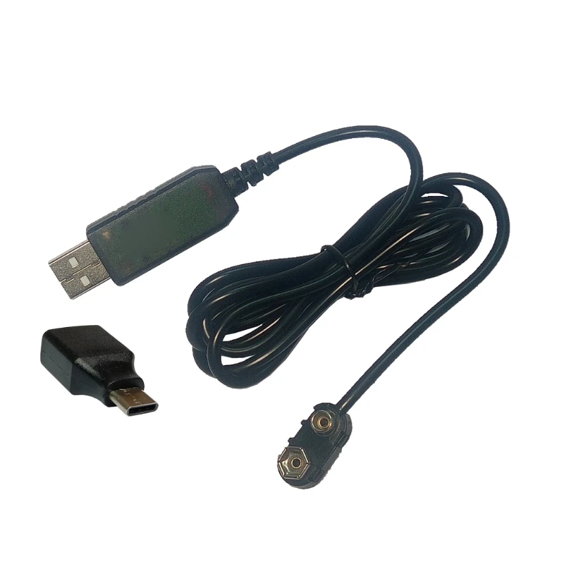 

6F22 9V Battery Eliminator Replace Your 9-Volt Batteries By USB/Type C Adapter Power Supply for Multimeter Microphone