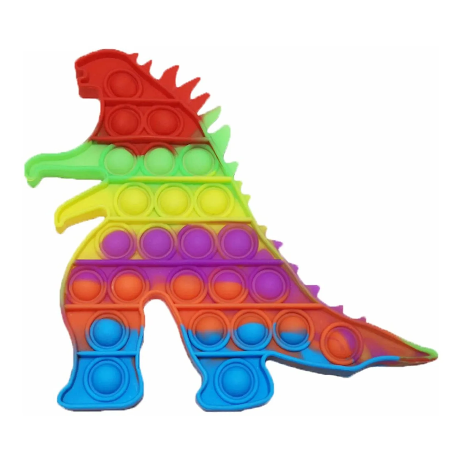 Dinosaurio luminoso Fidget Juguetes | Juguetes Fidget | Fidget juguetes empujar burbuja sensorial juguete para el autismo de alivio de estr&eacute;s juguetes para adultos chico Anti-estr&eacute;s Pack de Juguetes-4