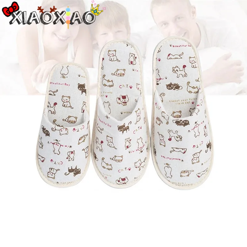 Высококачественные льняные одноразовые Тапочки для отеля мягкие тапочки на