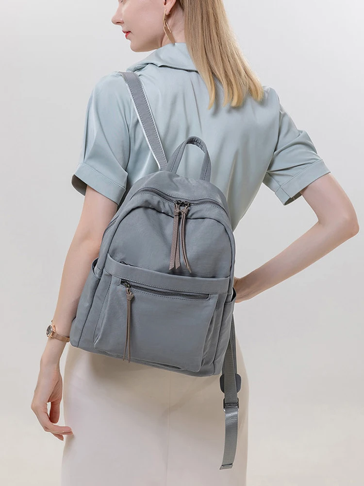 

Вместительный женский рюкзак, легкий портативный модный студенческий портфель из ткани Оксфорд с защитой от кражи, легко устанавливается