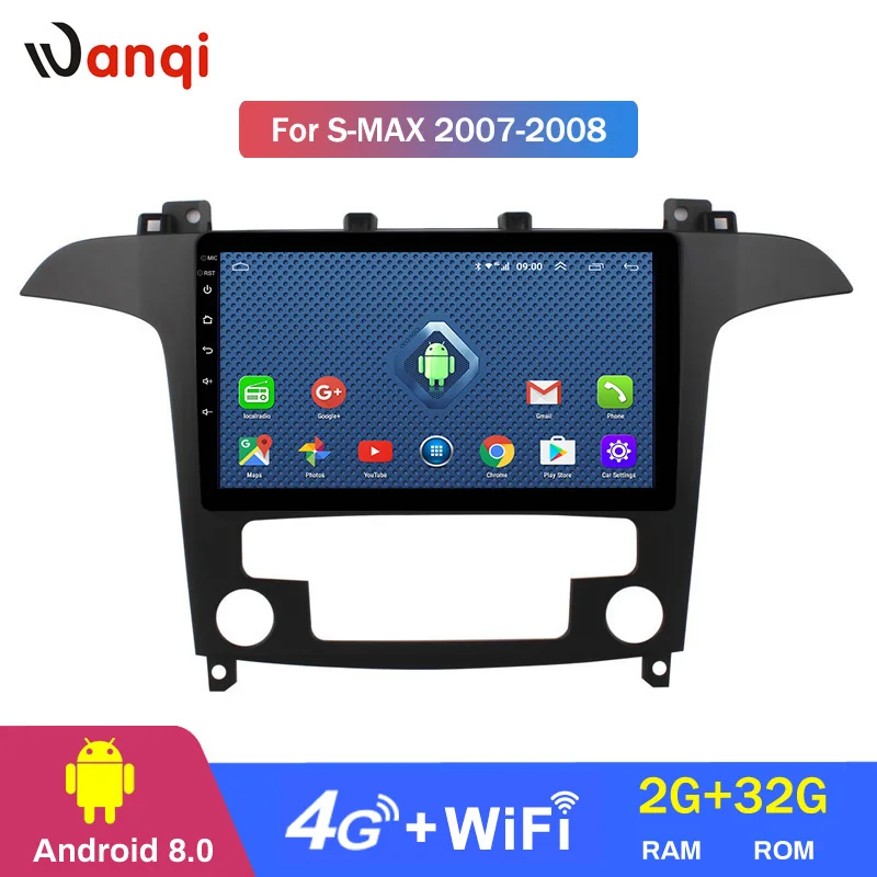 4G Lte все нетком 9 дюймов Android 8 0 автомобильный Dvd Gps плеер для Ford S-Max 2007 2008 встроенный