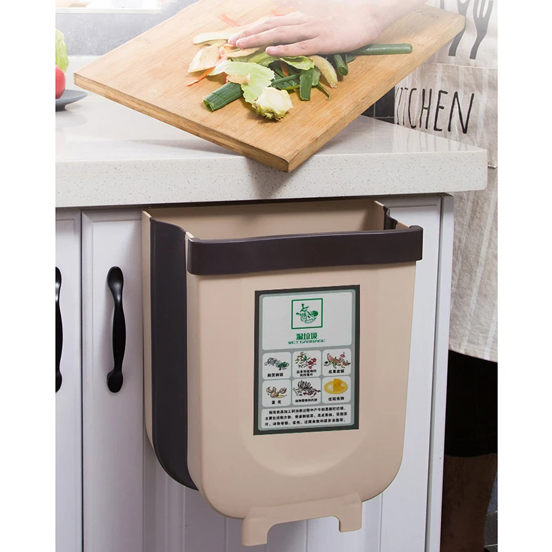 

Kitchen Folding Trash Can Car Recycle Bin Trash Bin Kitchen Dustbin Garbage Rubbish Bin Garbage Can Waste Bin For Kitchen