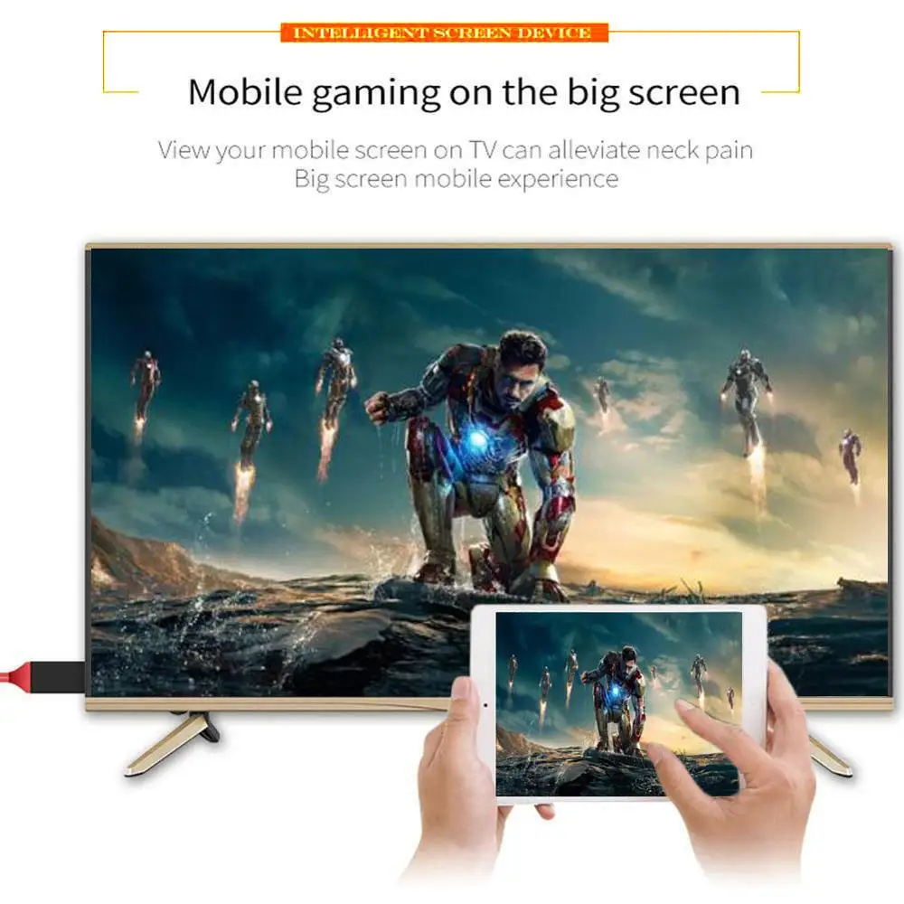 4K USB к HDMI мобильный телевизору преобразования Hdmi кабель 2 м HD 1080P Аудио Видео