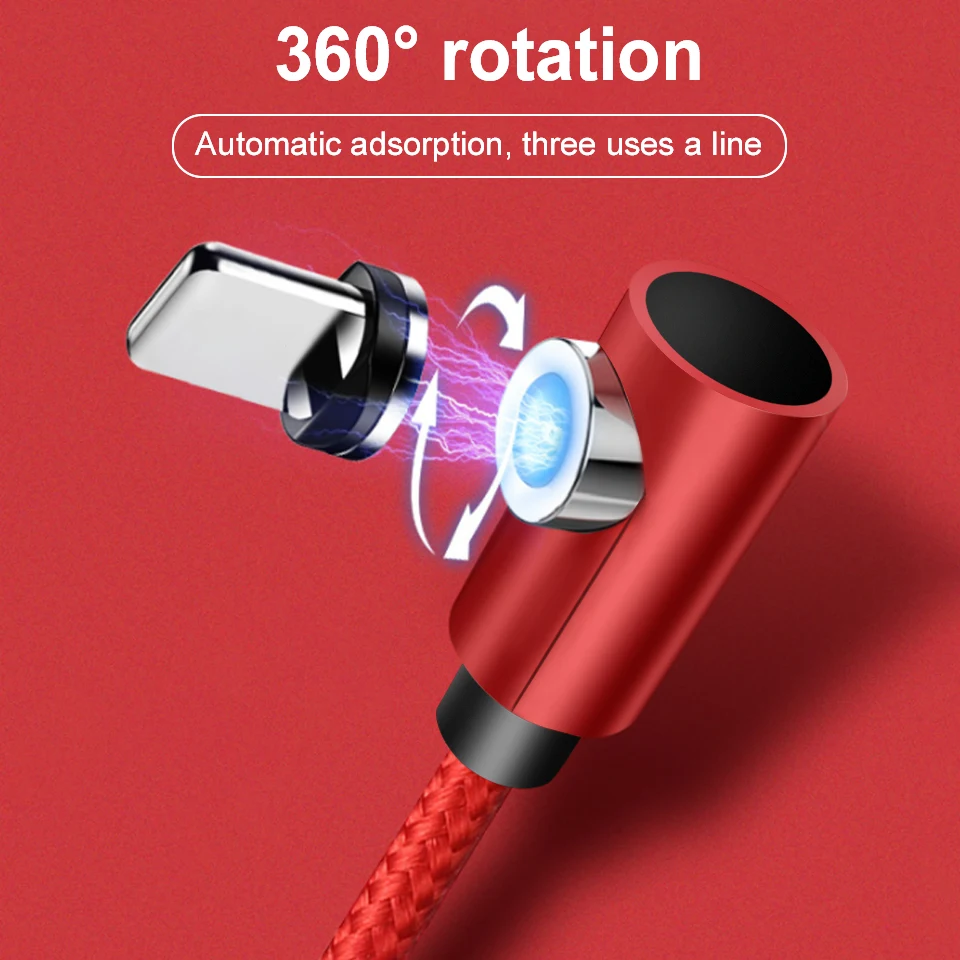 ANBES 2 м Магнитный кабель Micro usb type C зарядное устройство для зарядки iPhone XS X XR 8 7 samsung S8