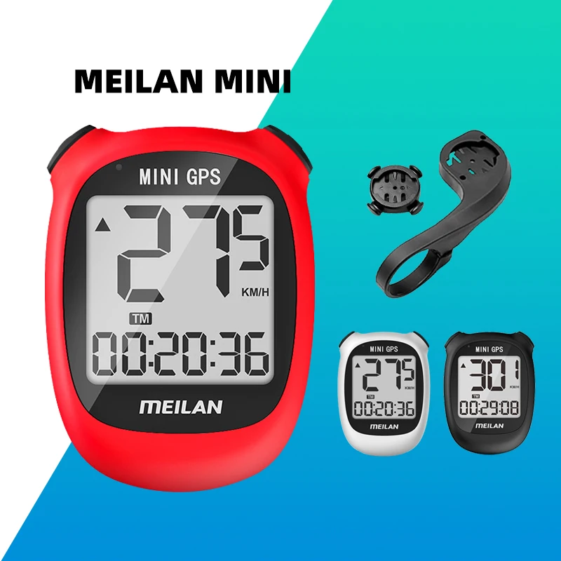 meilan m3 mini gps bike computer bicycle gps speedometer speed altitude dst ride time wireless red youth bicycle computer free global shipping