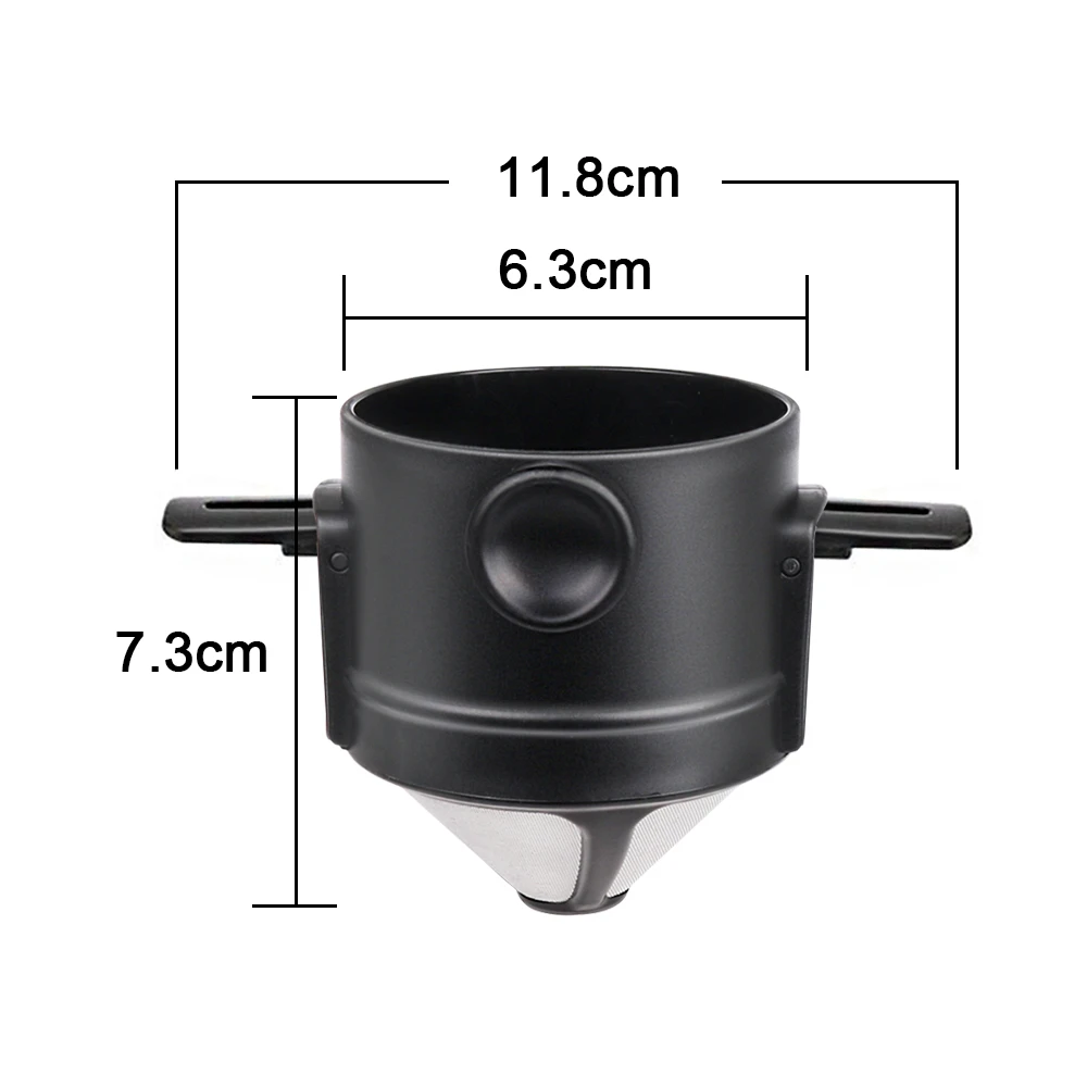 

Foldable Coffee Filter Reusable Stainless Steel Dripper Coffee Holder Funnel Basket Tea Infuser Mesh Cafe Brewer Tool Coffeeware
