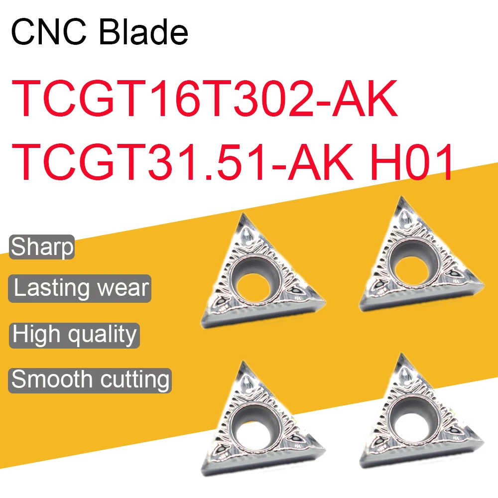 

TCGT16T302 AK TCGT31.51 H01 Aluminum Cutter TCGT 16T302 TCGT31.51 H01 Blade Insert Cutting Tool Internal Turning Tools