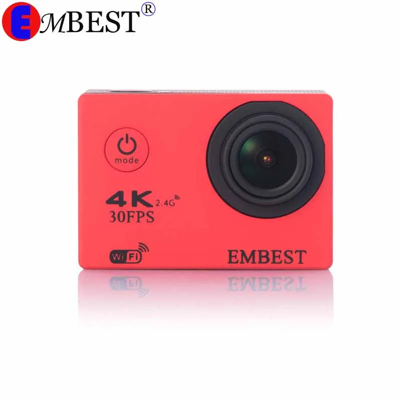 Спортивная Экшн-камера EMBEST 4K wifi с пультом дистанционного управления Ultra HD Водонепроницаемая подводная 30 м видеокамера 16MP 170 градусов широкоугольный