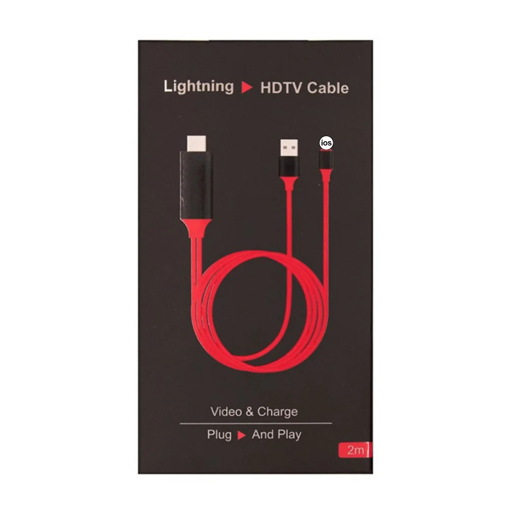 

8 Pin to HDMI-Compatible Cable HD 1080P HDTV AV Digital Adapter with USB Charge Converter Cord for Phone TV Projector Data Line